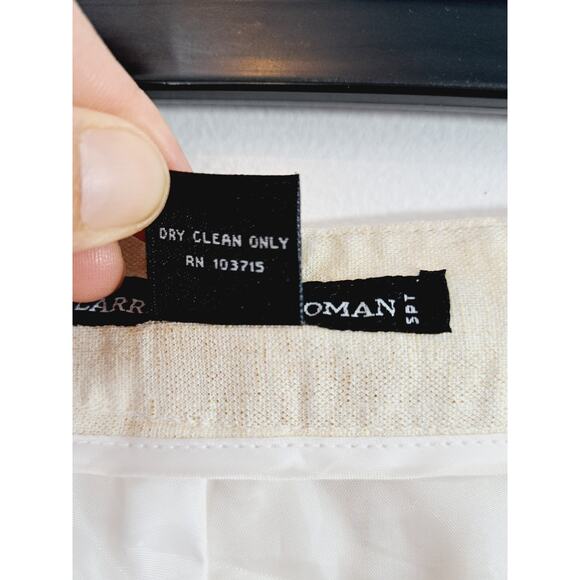 Larry Lavine Woman New! Cream Gold Cropped Pant Size 22W Linen Blend - Picture 8 of 8